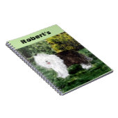 Alte englische Schäferhund-Malerei Notizblock (Rechte Seite)