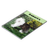 Alte englische Schäferhund-Malerei Notizblock (Linke Seite)