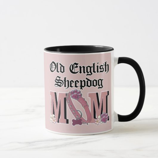 Alte englische Schäferhund MAMA Tasse (Rechts)