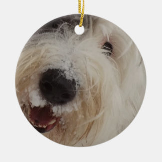 Alte englische Schäferhund-Verzierung - Keramik Ornament