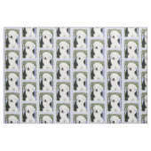 Alte englische Schäferhund-Welpen-Malerei - Stoff (Fat Quarter (45,7 x 55,9 cm))