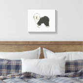 Alte englische Schafhündin, mein Freund Leinwanddruck (Insitu (Schlafzimmer))