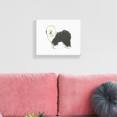 Alte englische Schafhündin, mein Freund Leinwanddruck (Insitu (Wohnzimmer))