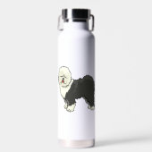 Alte englische Schafhündin, mein Freund Trinkflasche (Vorne)