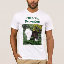 Alte englische Sheepdog-Malerei nach Maß