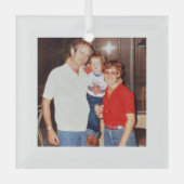 Alte Erinnerungen Foto behalten Ornament Aus Glas (Vorderseite)