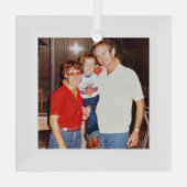 Alte Erinnerungen Foto behalten Ornament Aus Glas (Rückseite)