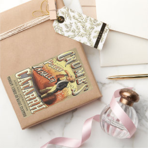 Alte Etikettenkunst, Crumb's Taschen-Asthma-Inhala Rechteckiger Aufkleber