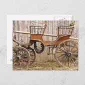 Alte Extravagante Pferdelehrer-Buggy Postkarte (Vorne/Hinten)