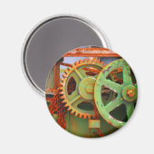 Alte Fabrikmaschinen Getriebe Räder Vieux Hull Magnet (Vorderseite/Rückseite)