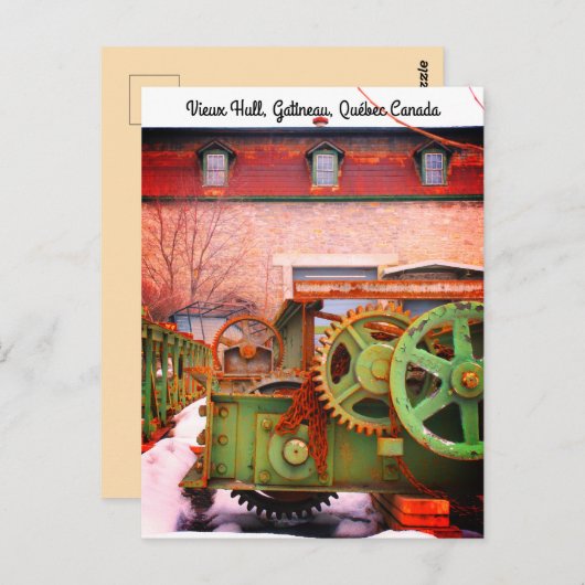 Alte Fabrikmaschinen Getriebe Räder Vieux Hull Postkarte (Vorne/Hinten)