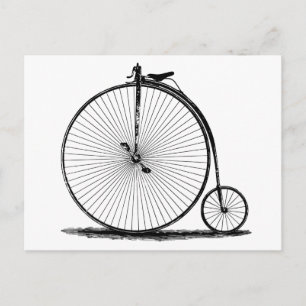alte Fahrrad 19. Jahrhundert Penny Farthing Vinta Postkarte