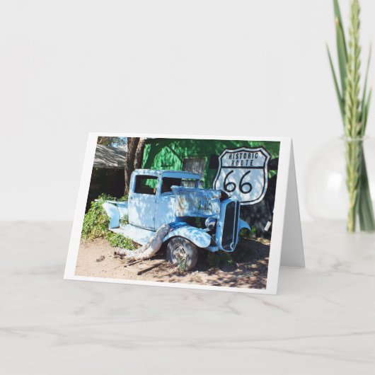 Alte Fahrzeugroute 66 Feiertagskarte (Vorderseite)