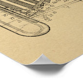 Alte Faltkamera Patent Art Zeichnend Druck Poster (Ecke)