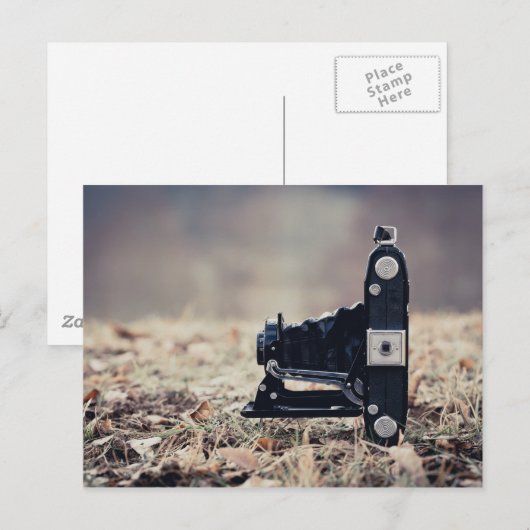 Alte Faltkamera Postkarte (Vorne/Hinten)