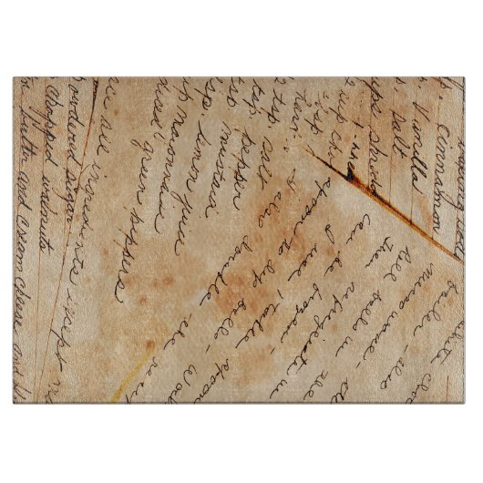 Alte Familien-Rezepte Schneidebrett (Vorderseite)