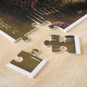 ALTE FARBENFROHE ALPEN-DORF-SZENE PUZZLE (Seite)