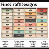 Alte farbige Schubholzeinheit AT6 Decoupage Seidenpapier