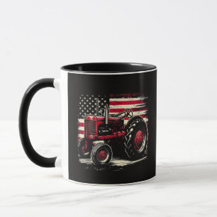 Alte Farmall Cub Traktor Amerikanische Flagge Patr Tasse