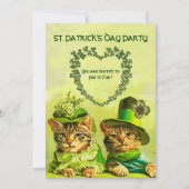 ALTE FASHION IRISH KATZEN ,ST.PATRICK'S DAY PARTY EINLADUNG (Vorderseite)