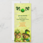 ALTE FASHION IRISH KATZEN ,ST.PATRICK'S DAY PARTY EINLADUNG (Rückseite)