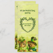 ALTE FASHION IRISH KATZEN ,ST.PATRICK'S DAY PARTY EINLADUNG (Vorne/Hinten)