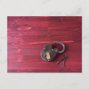 Alte Fashion Lock und Keys Postkarte