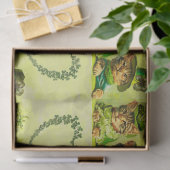ALTE FASHION ST.PATRICK'S DAKATS HERZMONOGRAM SEIDENPAPIER (Geschenk)