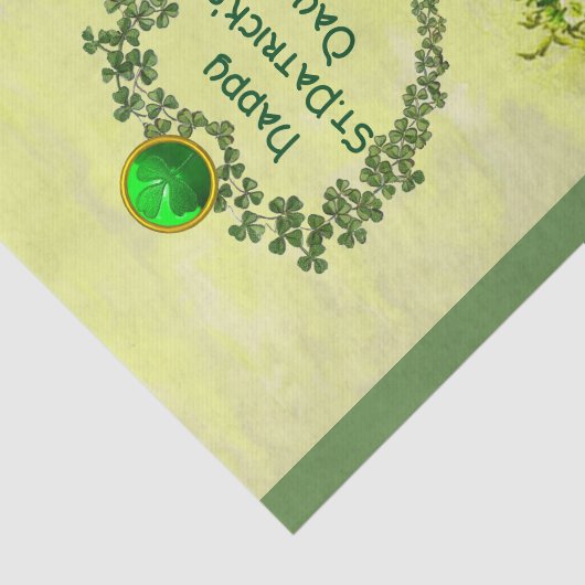 ALTE FASHION ST.PATRICK'S DAKATS HERZMONOGRAM SEIDENPAPIER (Ausschnitt)