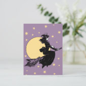 Alte Fashonhexe Postkarte (Stehend Vorderseite)