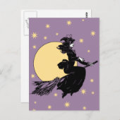 Alte Fashonhexe Postkarte (Vorne/Hinten)