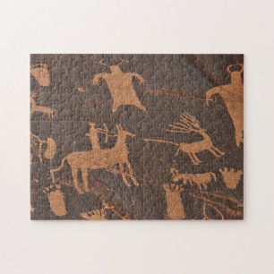 Alte Felsgravuren Newspaper Rock Native American Puzzle