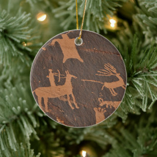 Alte Felsritzungen Newspaper Rock Native American Keramik Ornament