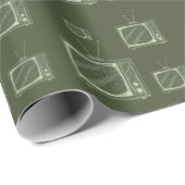 alte Fernseher Geschenkpapier (Rolleneckpunkt)