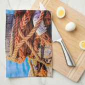 Alte Festungsbollard Geschirrtuch (Viertel Falte)