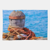 Alte Festungsbollard Geschirrtuch (Horizontal)