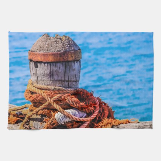 Alte Festungsbollard Geschirrtuch (Horizontal)