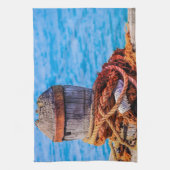 Alte Festungsbollard Geschirrtuch (Vertikal)