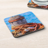 Alte Festungsbollard Getränkeuntersetzer (Linke Seite)