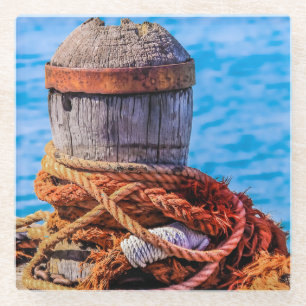 Alte Festungsbollard Glasuntersetzer