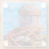 Alte Festungsbollard Glasuntersetzer (Rückseite)