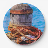 Alte Festungsbollard Pappteller (Vorderseite)