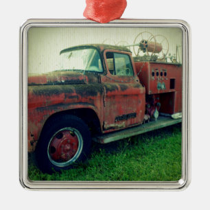 Alte Feuerwehr Silbernes Ornament