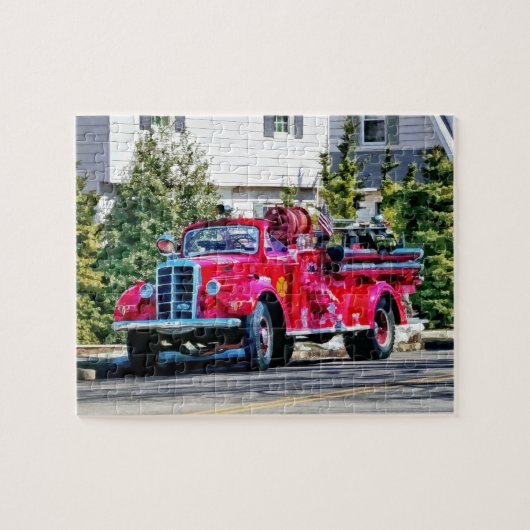 Alte Feuerwehrauto Puzzle (Horizontal)