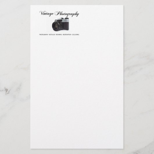 Alte Filmkamera Briefpapier (Vorderseite)
