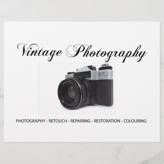 Alte Filmkamera Flyer (Vorne)