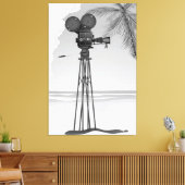 Alte Filmzeit Vintage Filmkamera. Leinwanddruck (Insitu (Wohnzimmer))