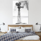 Alte Filmzeit Vintage Filmkamera. Leinwanddruck (Insitu (Schlafzimmer))