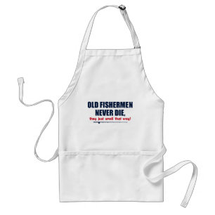 Alte Fischer die nie, sie riechen gerade so Schürze