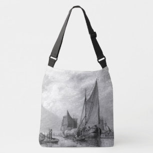 Alte Fischerboot-England-Taschen-Tasche der Tragetaschen Mit Langen Trägern